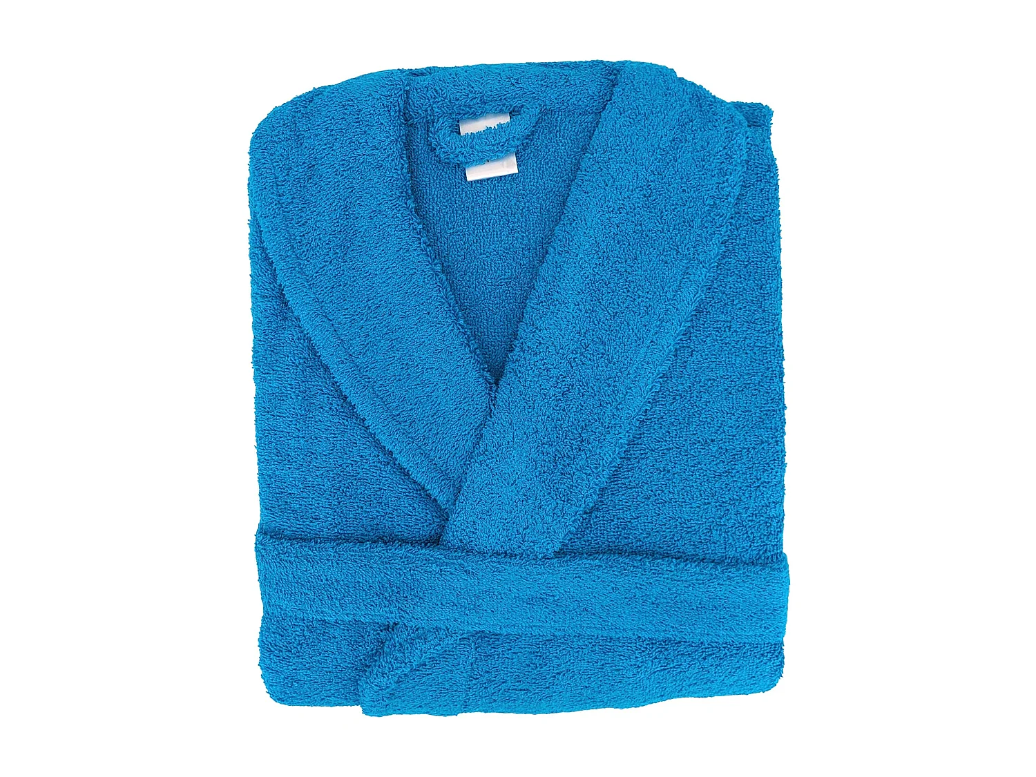 Peignoir col châle adulte ALPHA coton taille XL bleu turquoise