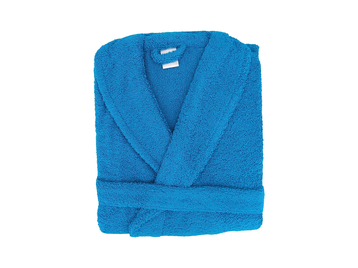 Peignoir col châle adulte ALPHA coton taille XL bleu turquoise