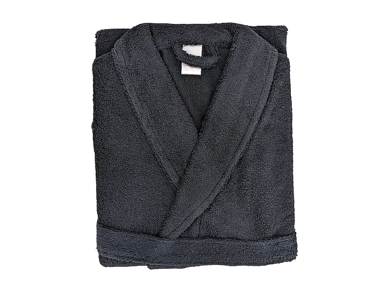 Peignoir col châle adulte ALPHA coton taille M noir