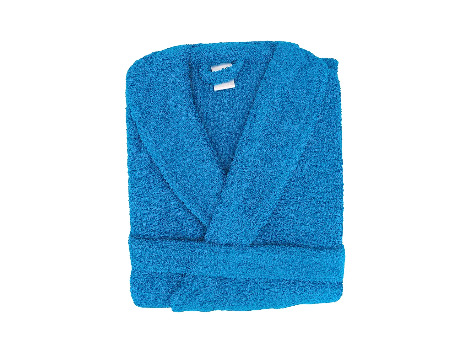 Peignoir col châle adulte ALPHA coton taille L bleu turquoise