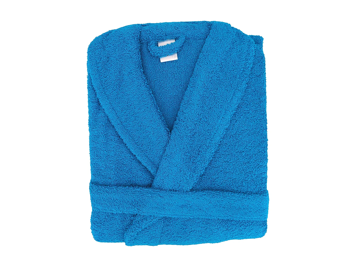 Peignoir col châle adulte ALPHA coton taille L bleu turquoise