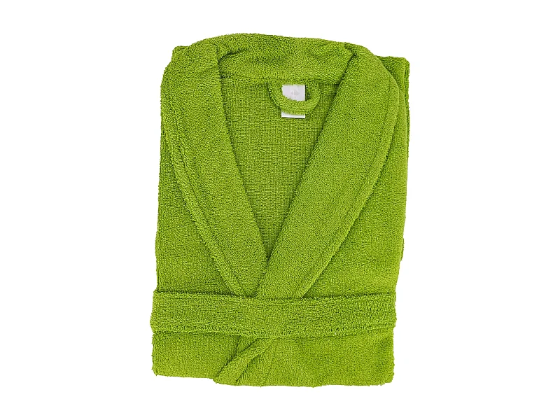 Peignoir col châle adulte ALPHA coton taille S vert pistache