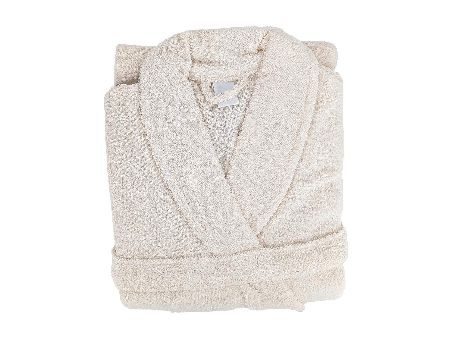 Peignoir col châle adulte ALPHA coton taille L ivoire