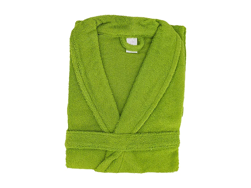 Peignoir col châle adulte ALPHA coton taille L vert pistache