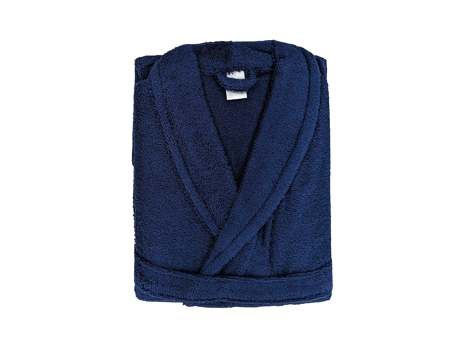 Peignoir col châle adulte ALPHA coton taille S bleu marine