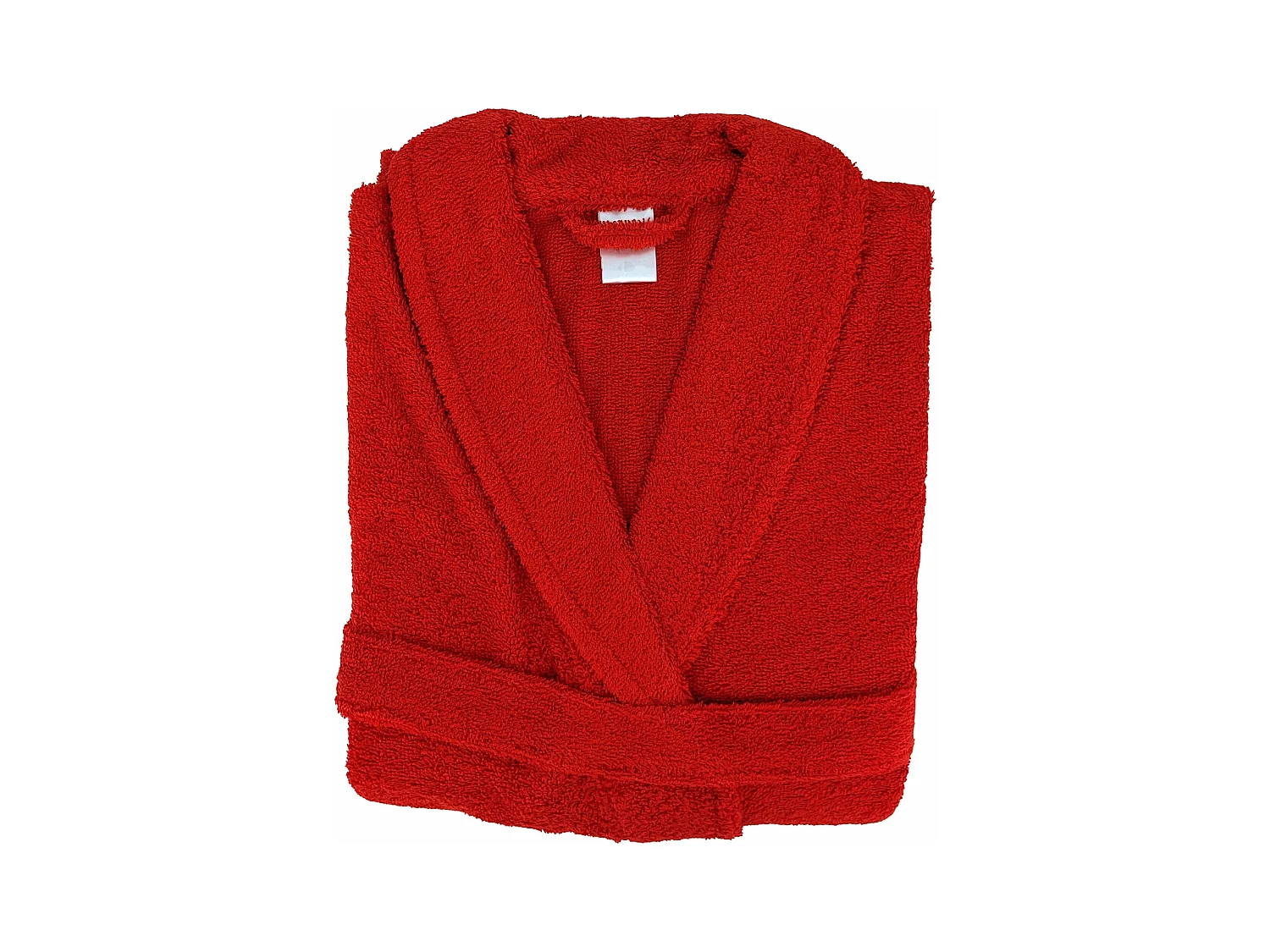 Peignoir col châle adulte ALPHA coton taille L rouge