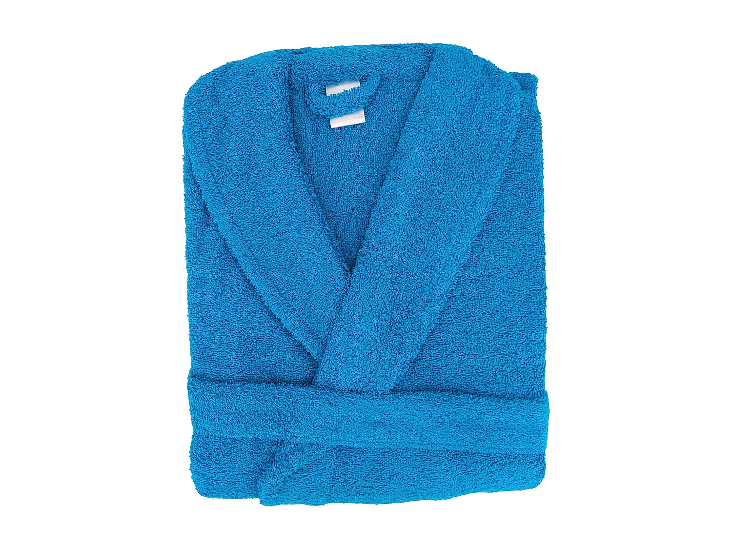 Peignoir col châle adulte ALPHA coton taille M bleu turquoise