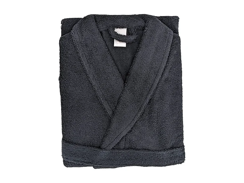 Peignoir col châle adulte ALPHA coton taille S noir