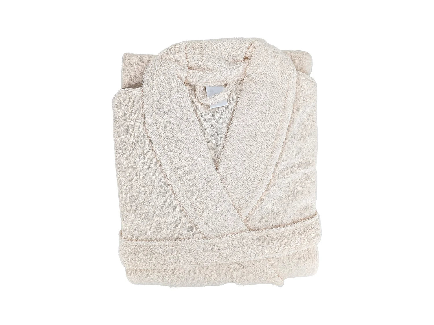 Peignoir col châle adulte ALPHA coton taille M ivoire