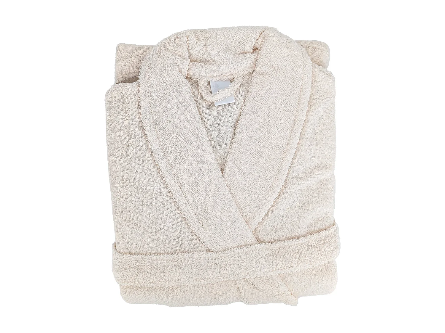 Peignoir col châle adulte ALPHA coton taille M ivoire