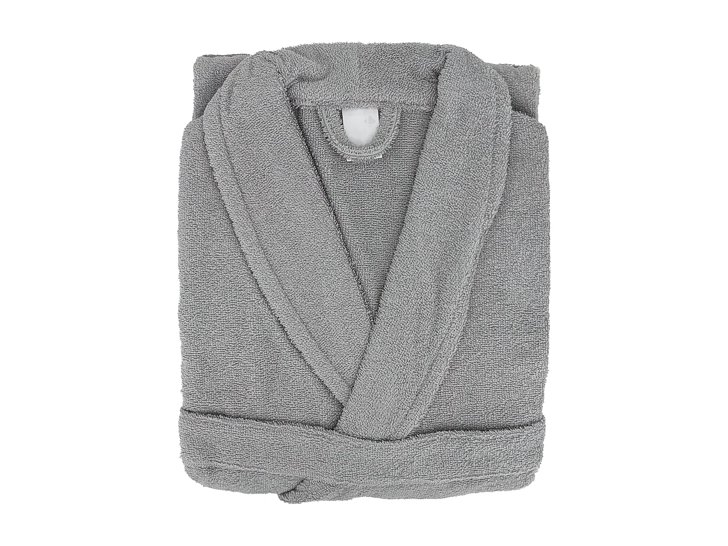 Peignoir col châle adulte ALPHA coton taille L gris argent