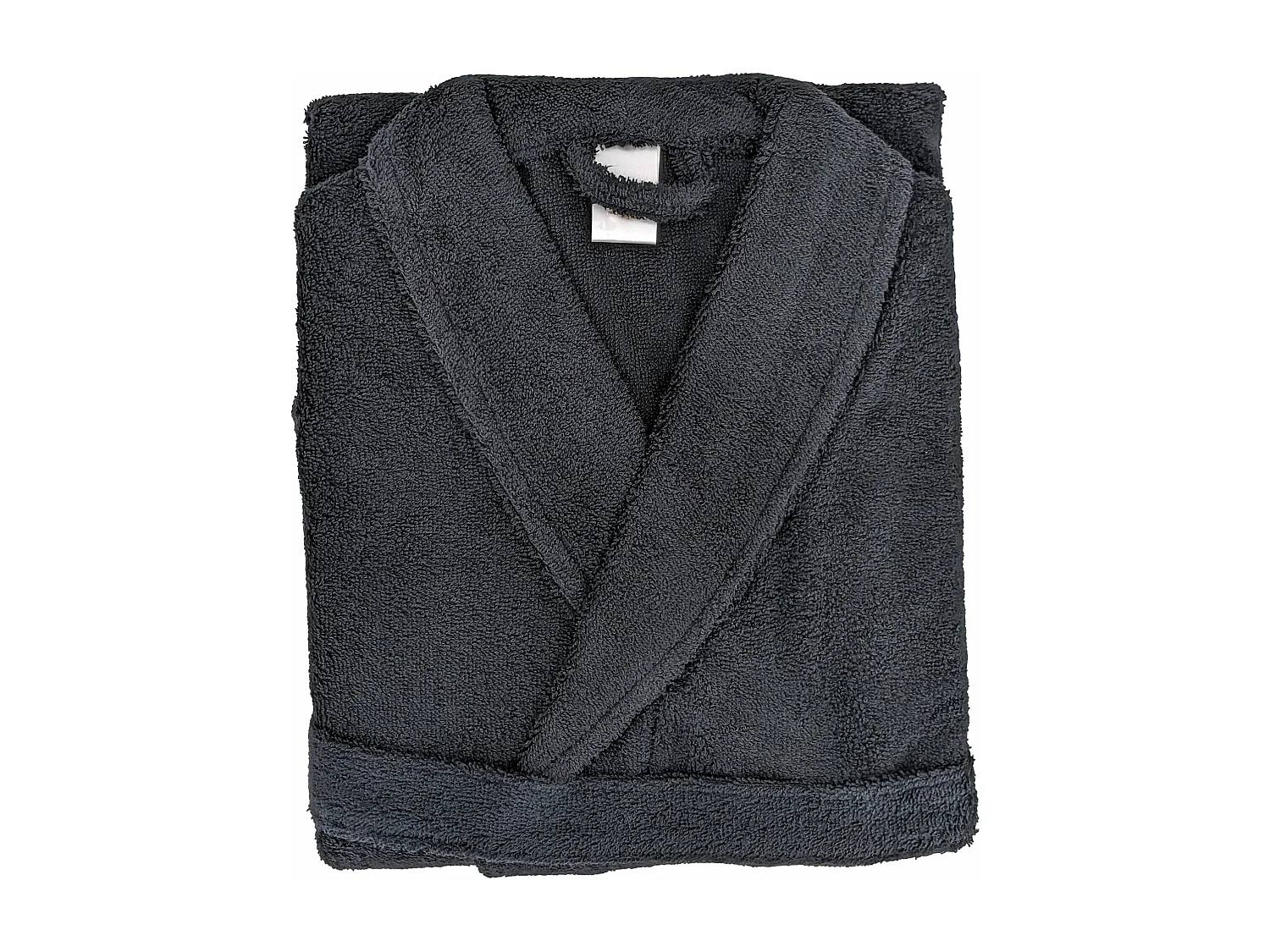 Peignoir col châle adulte ALPHA coton taille L noir