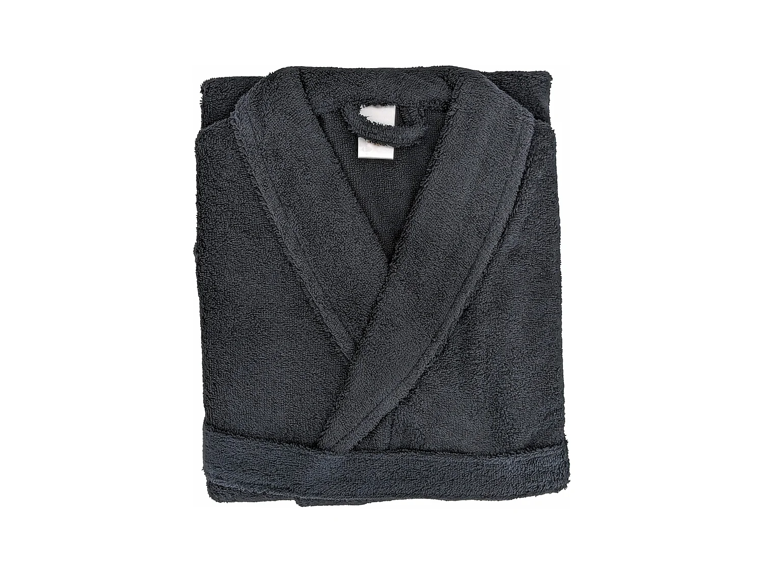 Peignoir col châle adulte ALPHA coton taille L noir