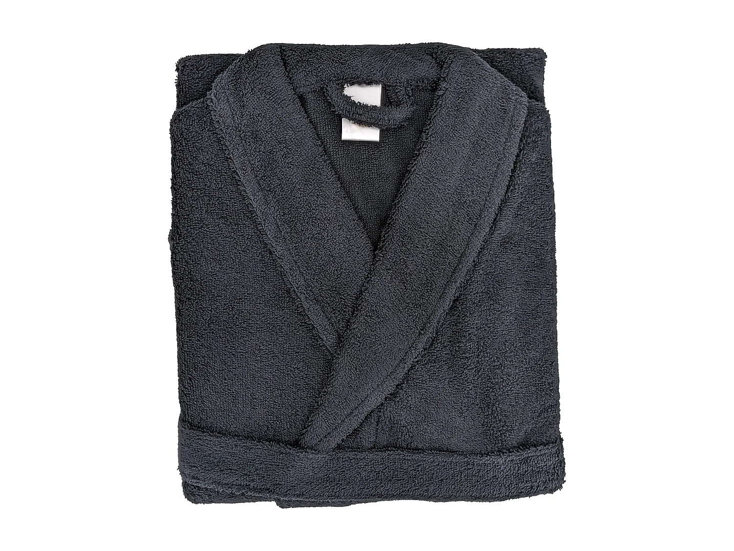 Peignoir col châle adulte ALPHA coton taille L noir