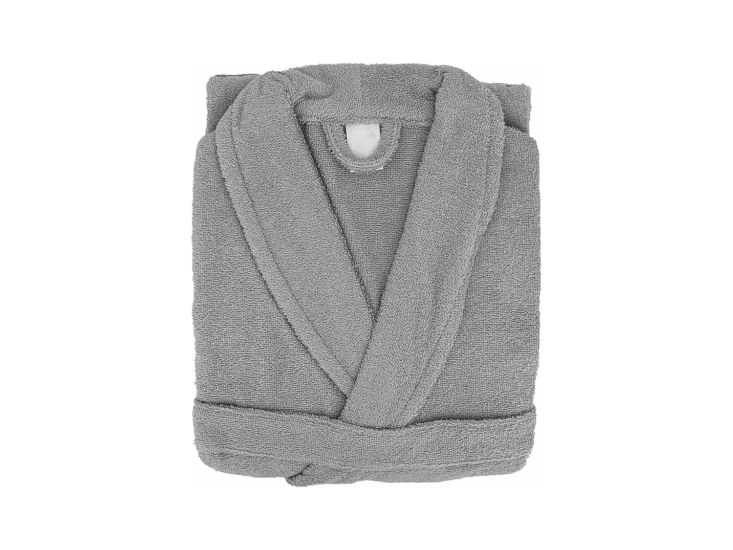 Peignoir col châle adulte ALPHA coton taille XL gris argent