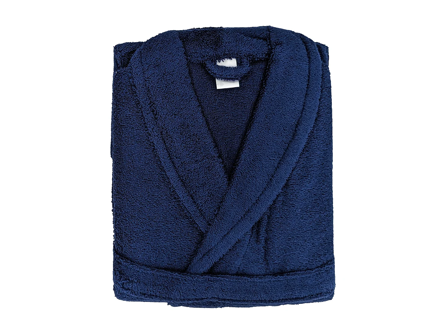 Peignoir col châle adulte ALPHA coton taille XL bleu marine