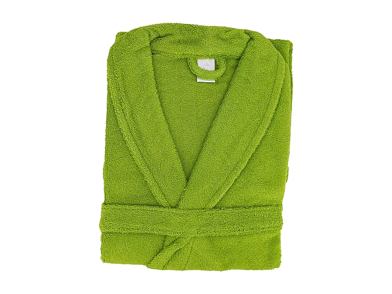 Peignoir col châle adulte ALPHA coton taille XL vert pistache