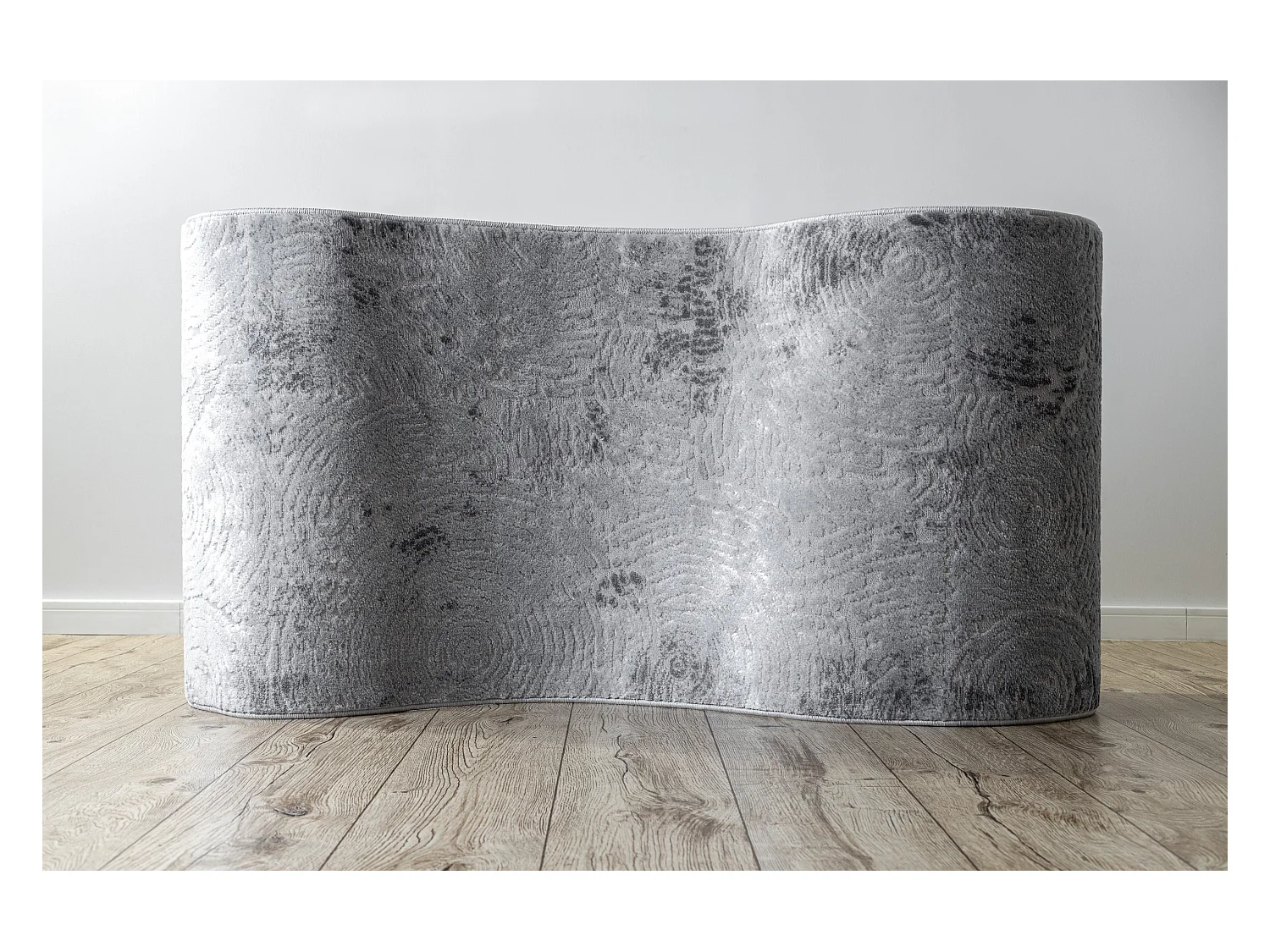 Tapis de couloir Structural MEFE 8725 deux niveaux de molleton gris 100x700 cm