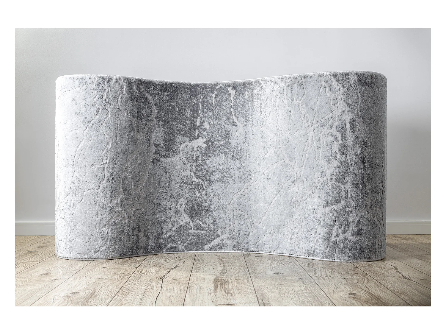 Vloerbekleding Structureel MEFE 6182 twee poolhoogte , grijskleuring  70x110 cm