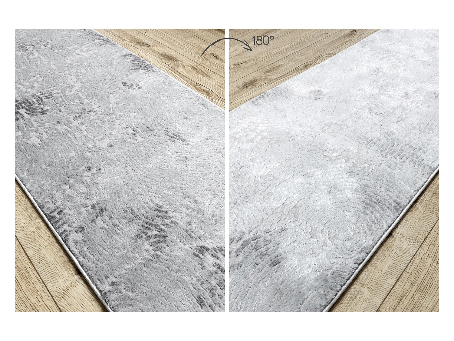 Passatoia Structural MEFE 8725 due livelli di pile grigio 100x130 cm