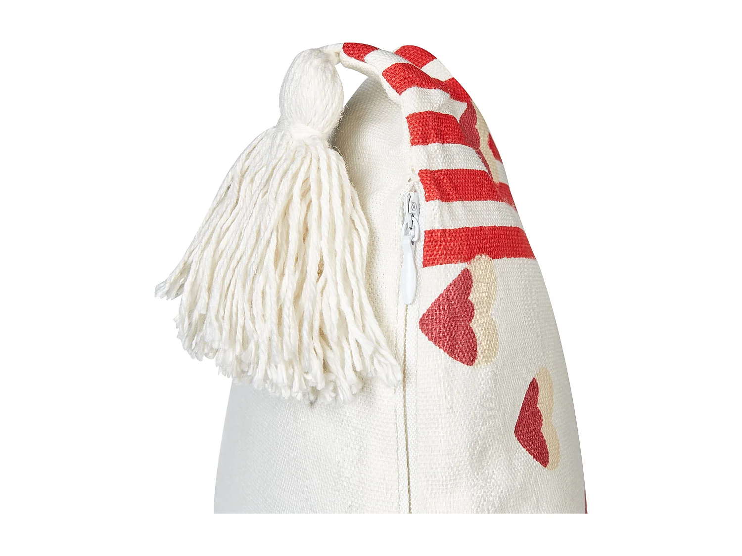 Conjunto de 2 almofadas decorativas BANKSIA Algodão 45 x 45 cm Vermelho Às riscas