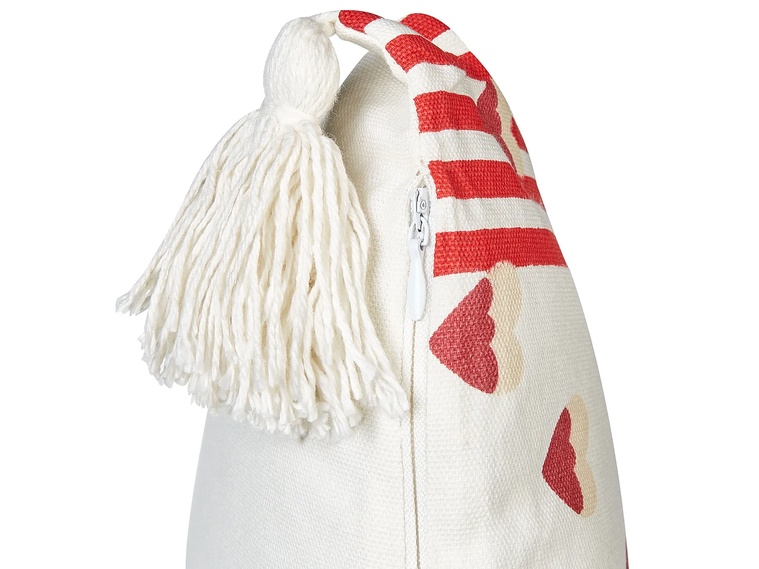 Lot de 2 coussins décoratifs BANKSIA Coton 45 x 45 cm Rouge À rayure