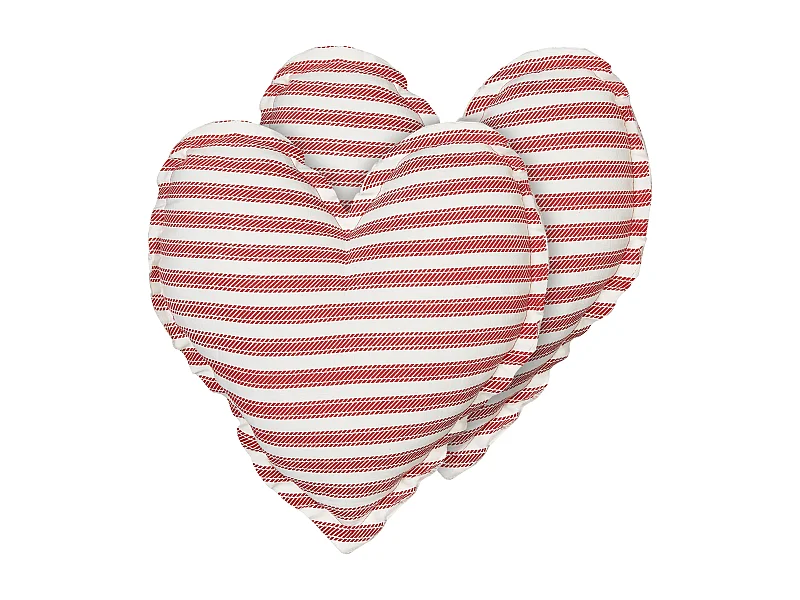 Set di 2 cuscini RUBIA Cotone 45 x 45 cm Rosso A strisce