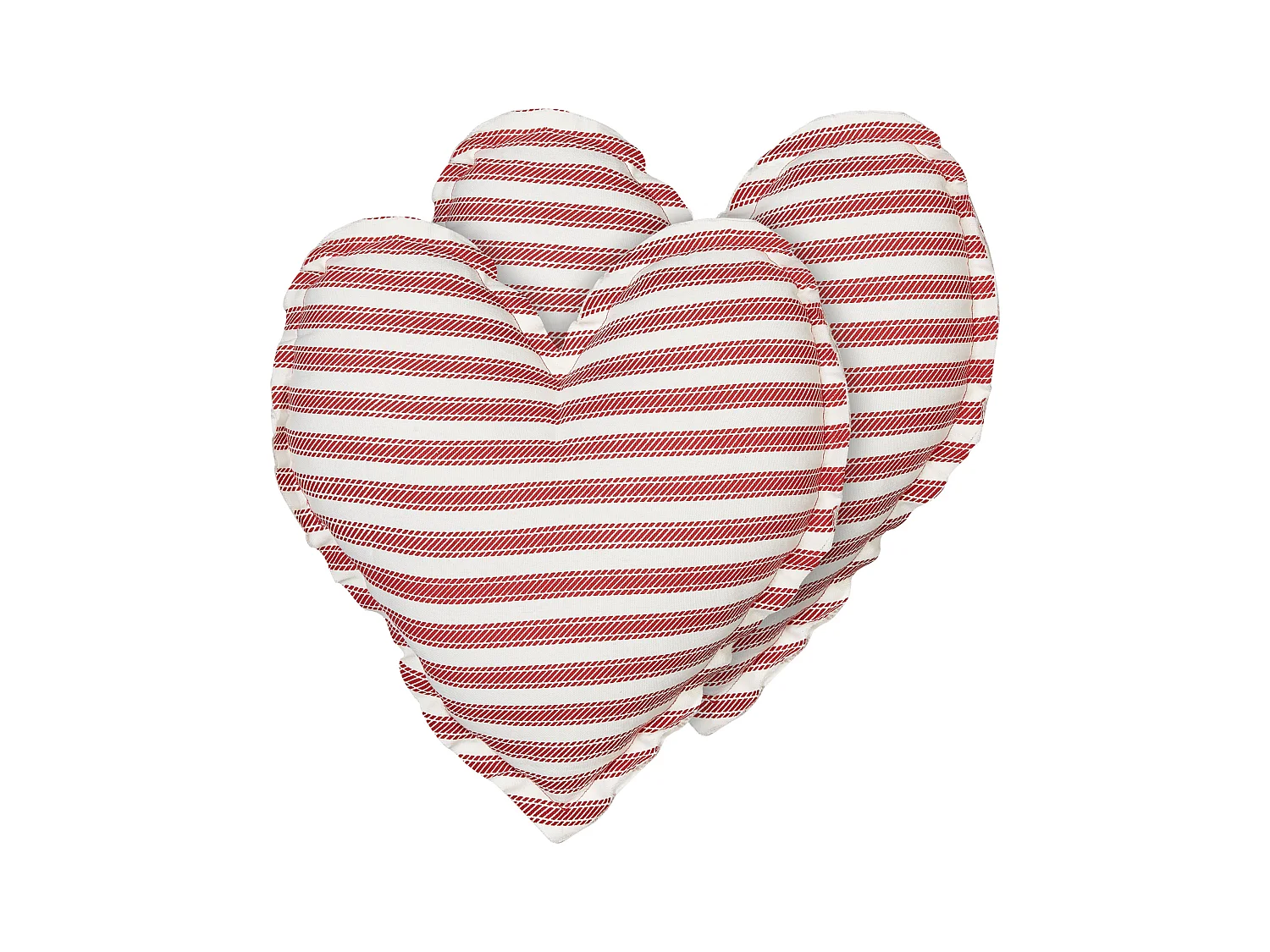 Set di 2 cuscini RUBIA Cotone 45 x 45 cm Rosso A strisce