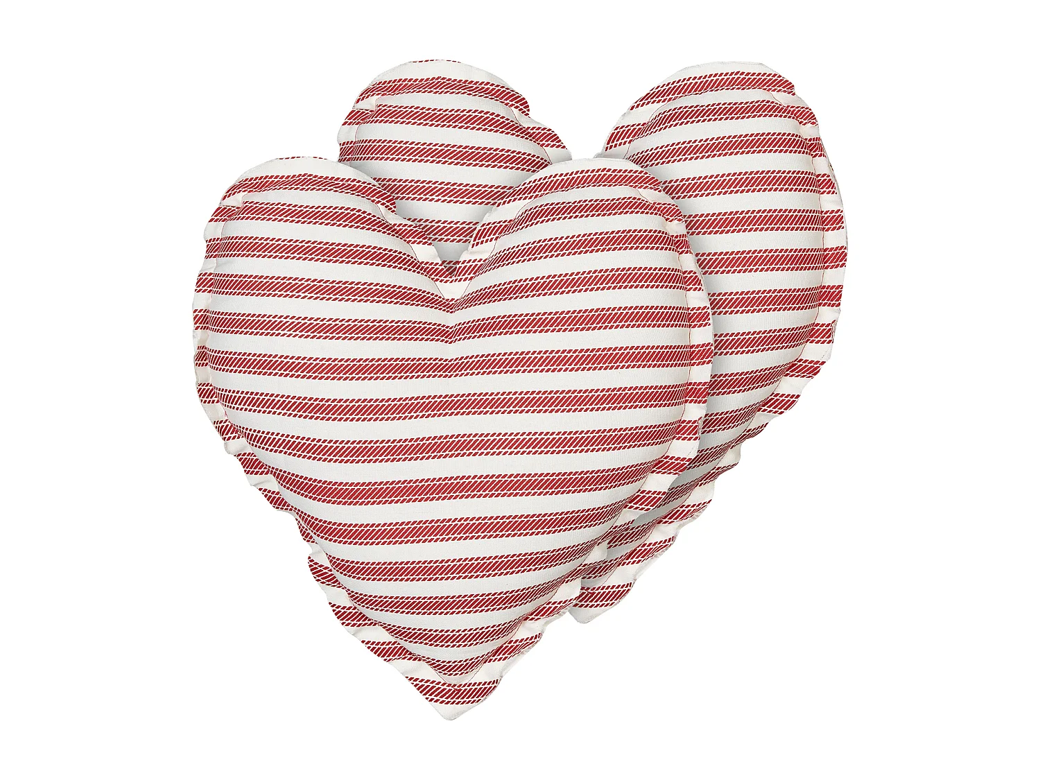 Conjunto de 2 almofadas decorativas RUBIA Algodão 45 x 45 cm Vermelho Às riscas