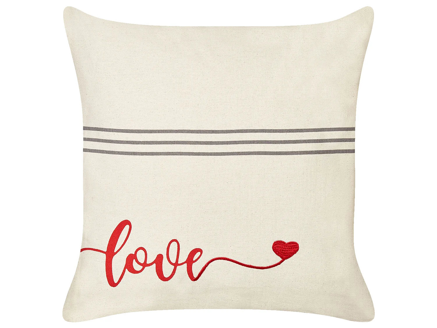 Set med 2 prydnadskuddar PLUMERIA 45 x 45 cm Bomull Beige Text