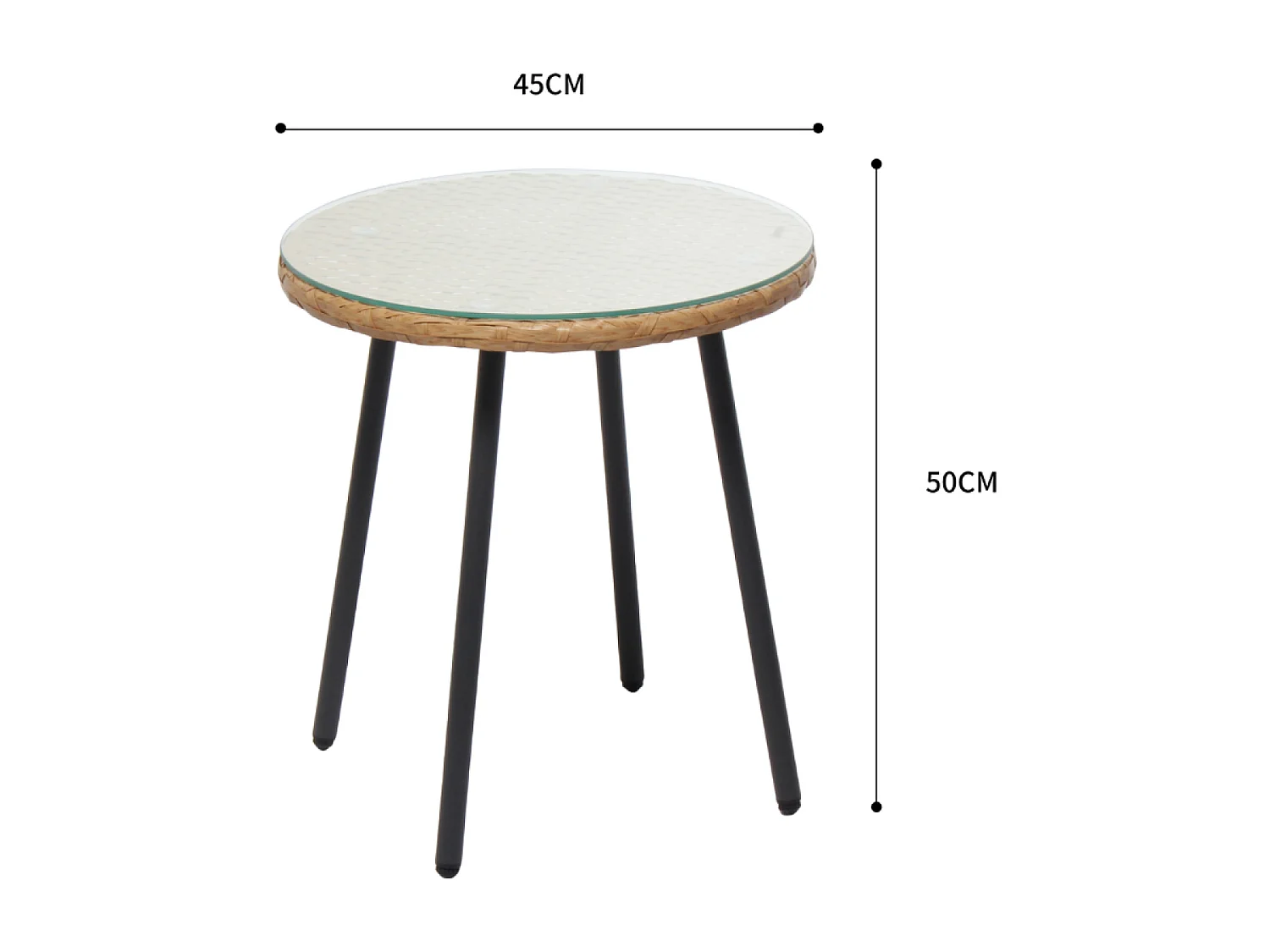 Salotto da giardino ad angolo 3 posti in effetto rattan Lecce con cuscini beige