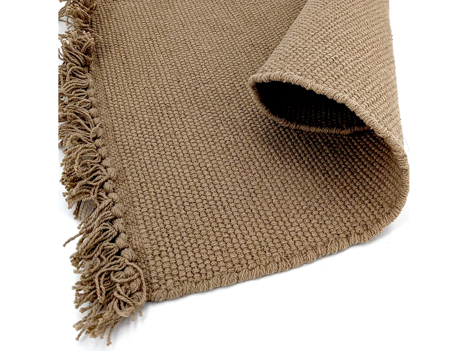 Lot de 2 sets de table à franges 33x46 cm PAPEETE beige Camel