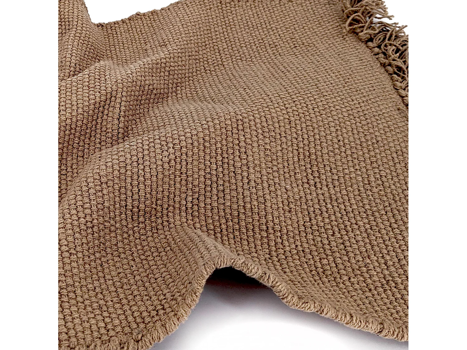 Lot de 2 sets de table à franges 33x46 cm PAPEETE beige Camel