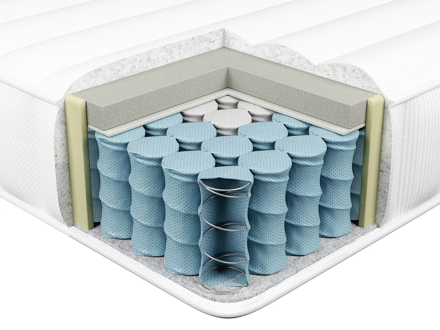 Matelas à ressorts ensachés ROOMY H2/3 Moyen 140 x 200 cm