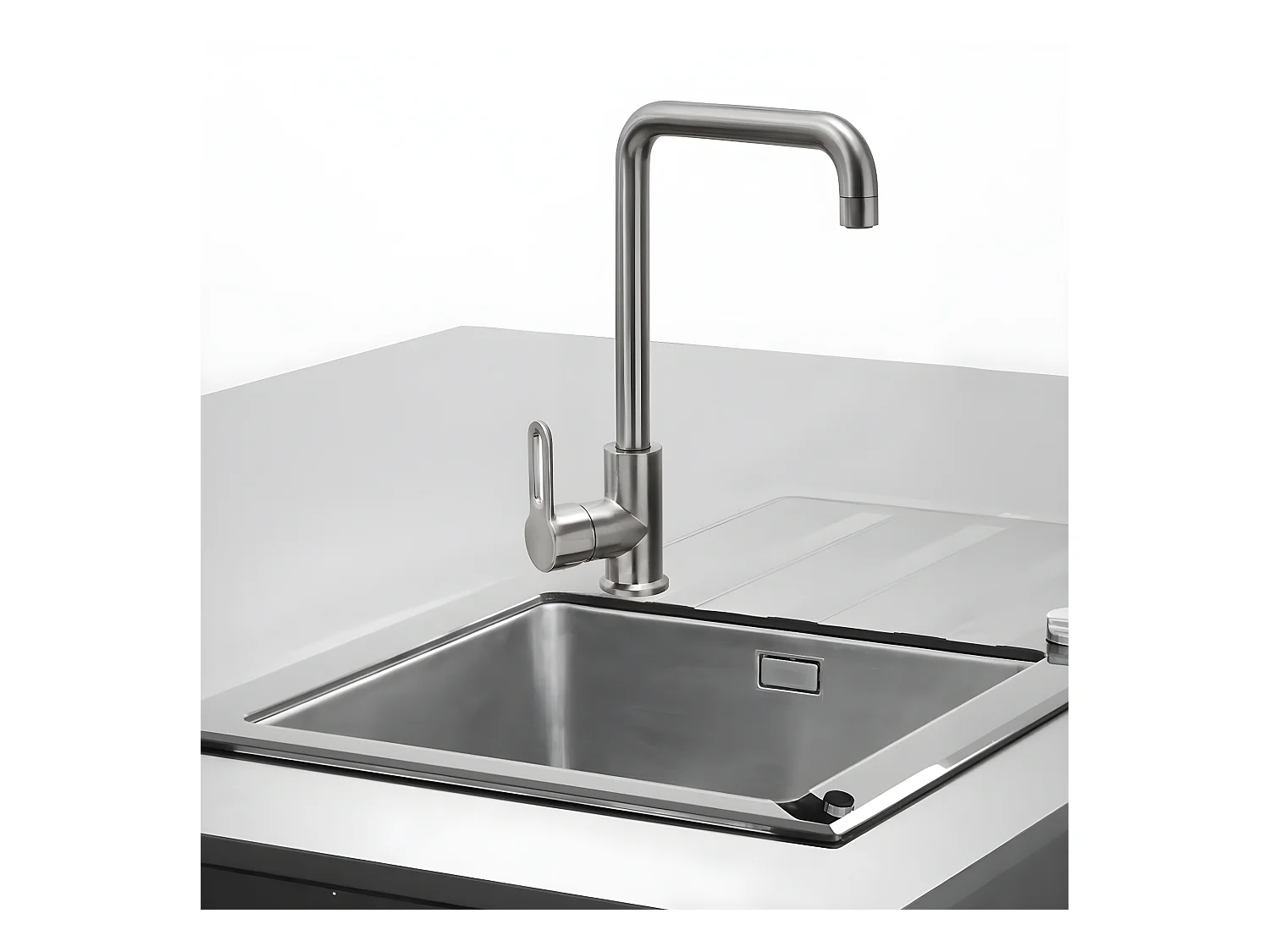 Baltic mitigeur évier façon inox - Essebagno