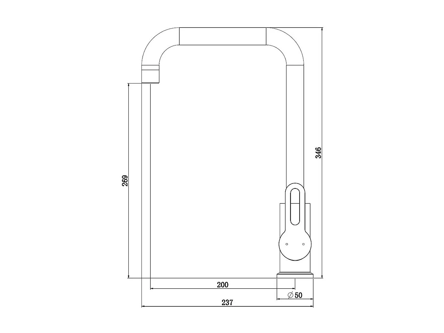 Baltic mitigeur évier façon inox - Essebagno