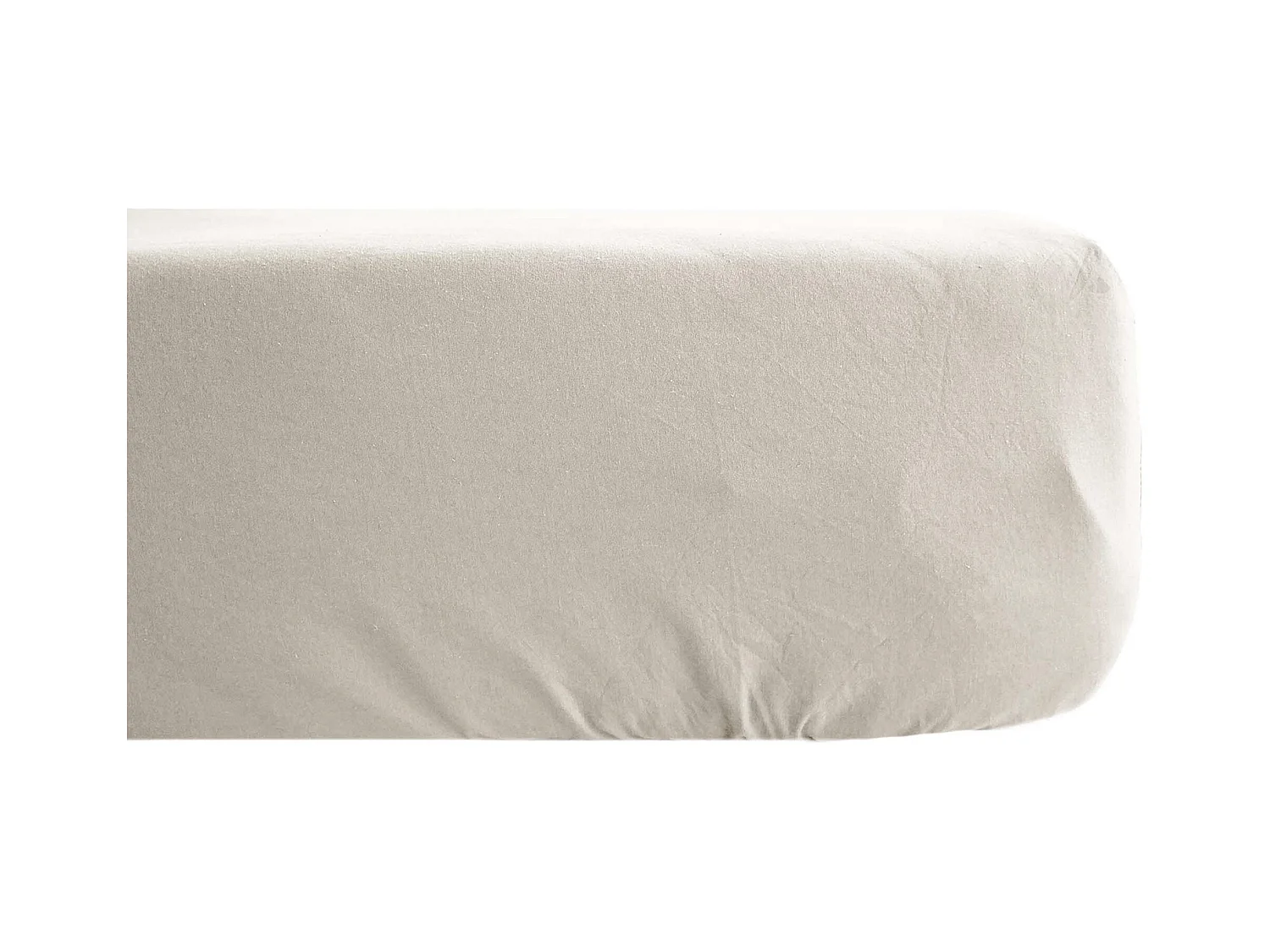 Drap housse 160x200 cm pur coton lavé PALACE beige lin