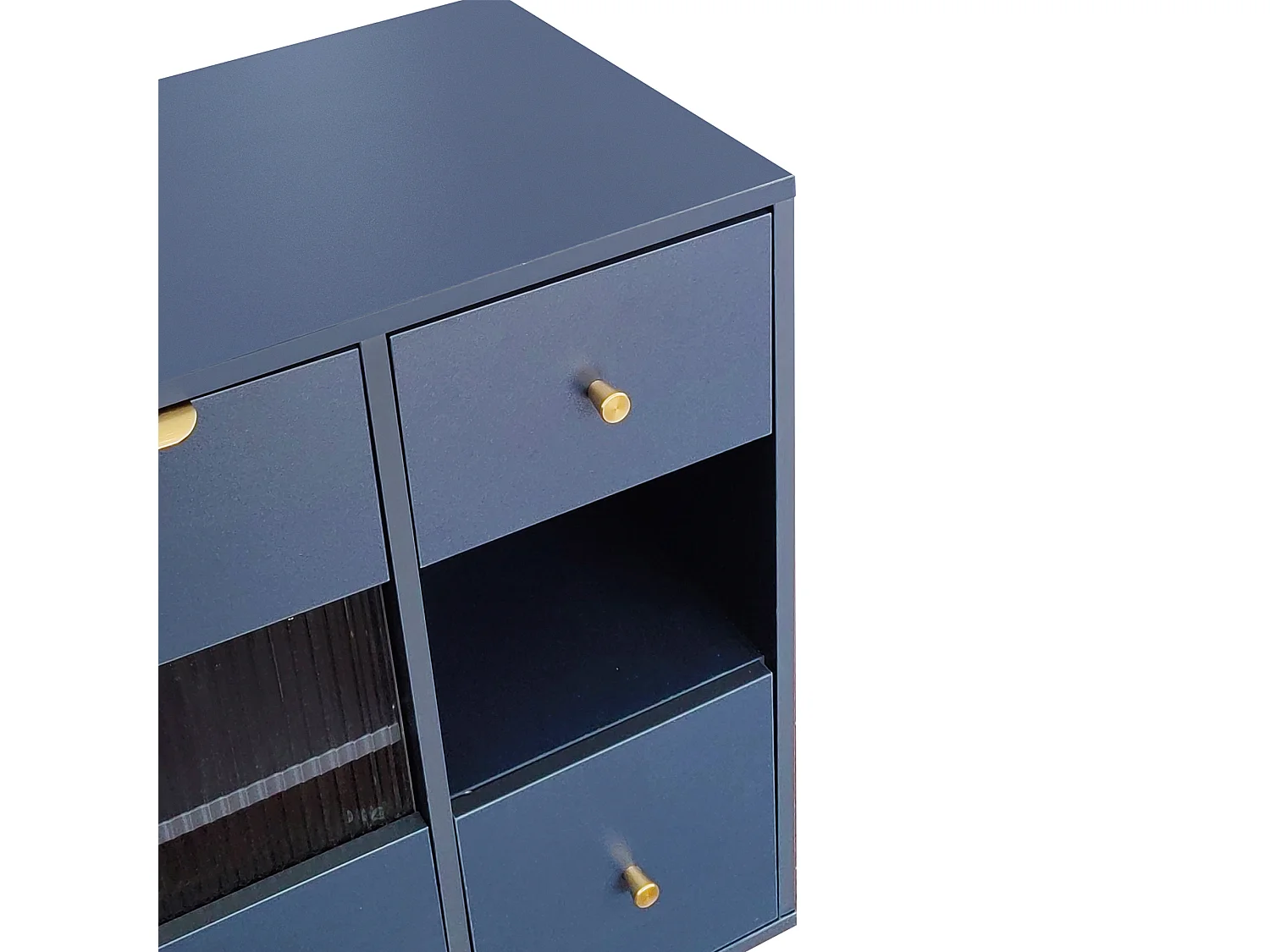 Dressoir met LED en multifunctionele opbergruimte - in MDF - moderne stijl - Blauw