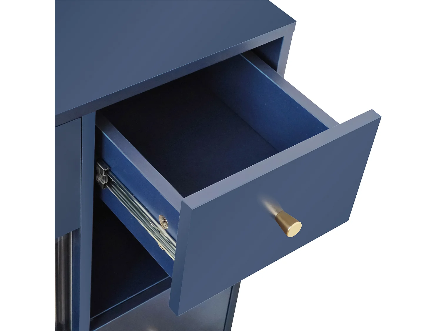 Buffet avec LED et rangements multifonctionnels - en MDF - style moderne - Bleu