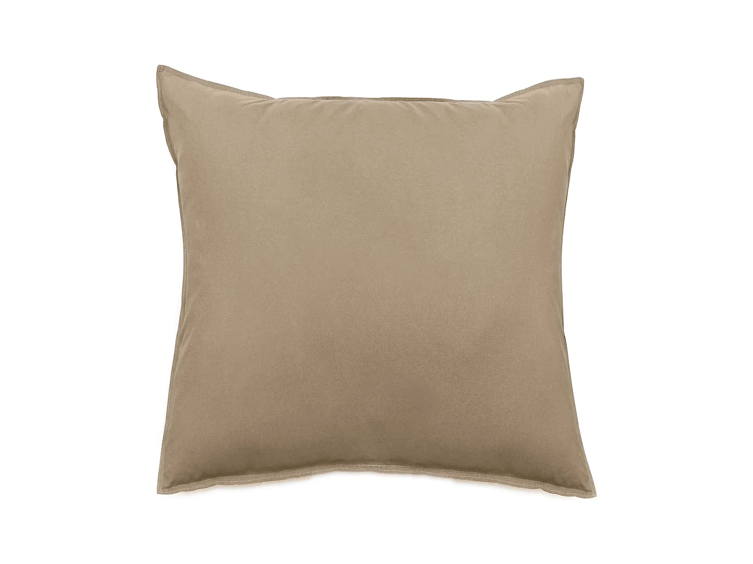 Taie d'oreiller lin et coton 65x65 cm collection OPERA marron camel