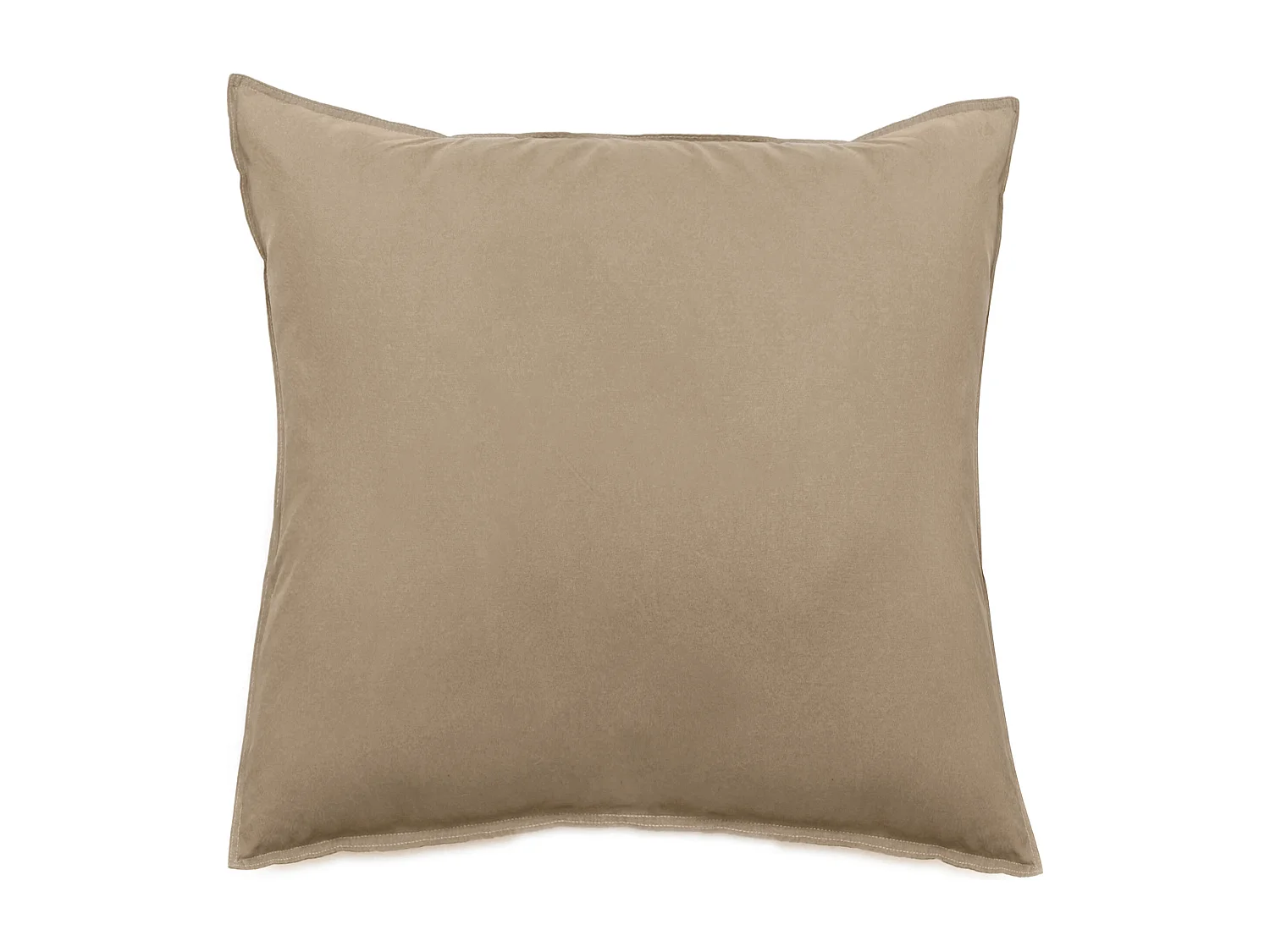 Taie d'oreiller lin et coton 65x65 cm collection OPERA marron camel