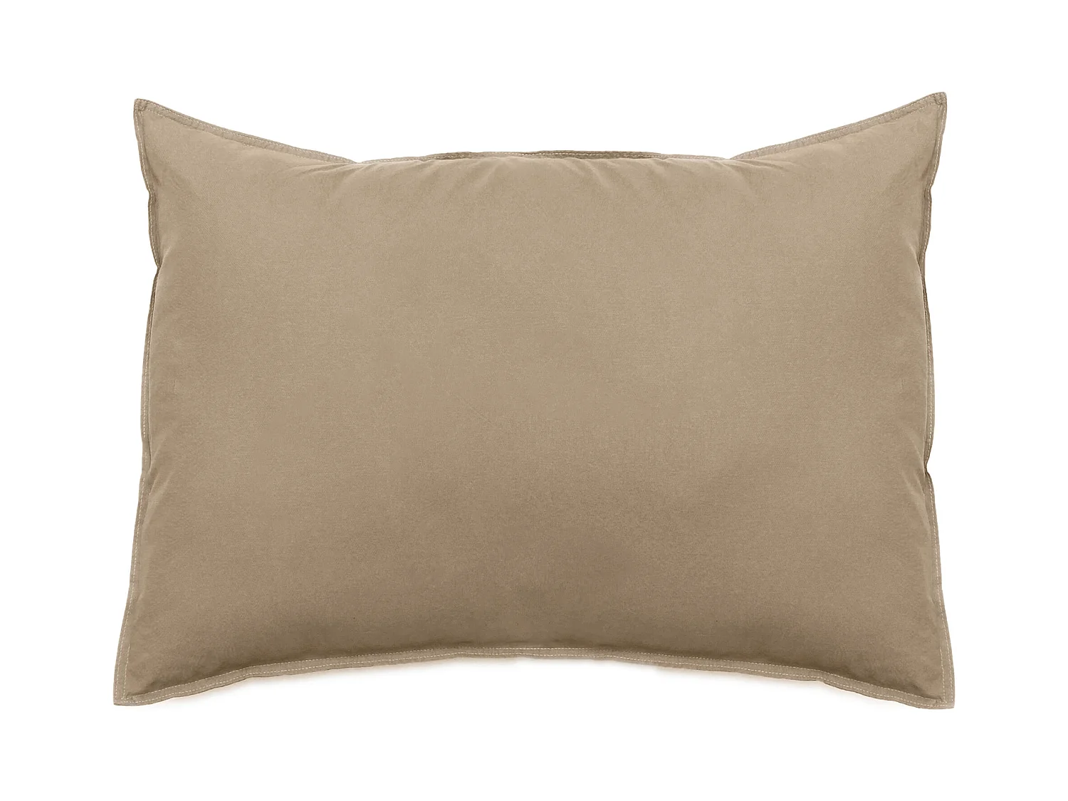 Taie d'oreiller lin et coton 50x70 cm collection OPERA marron camel