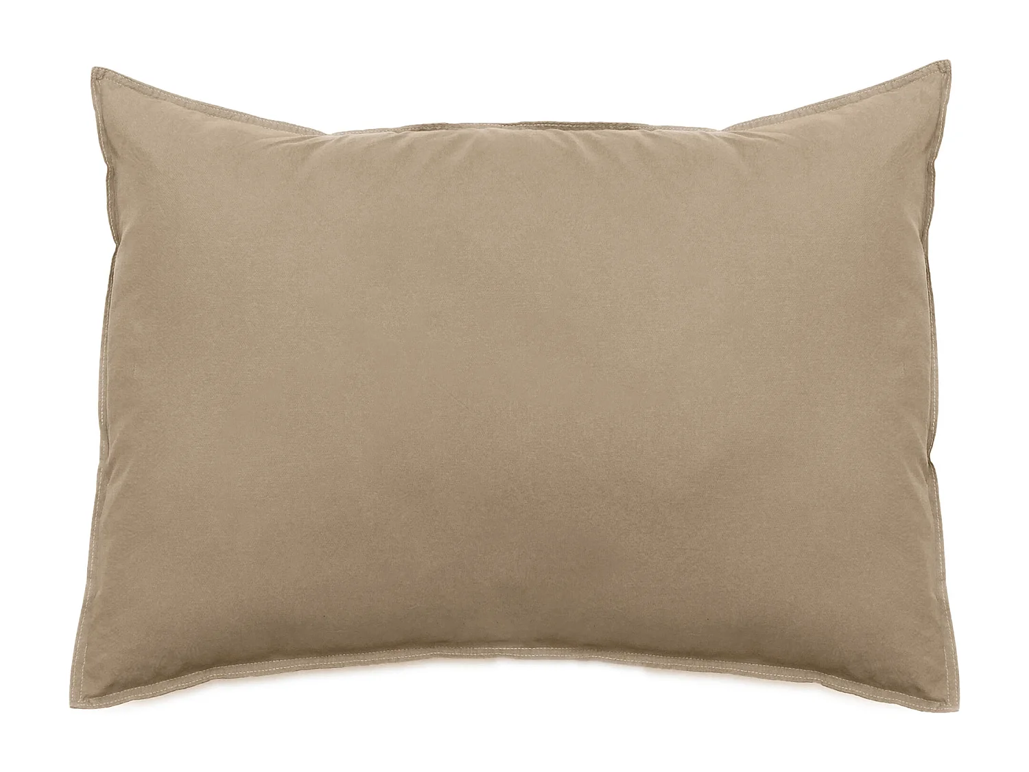 Taie d'oreiller lin et coton 50x70 cm collection OPERA marron camel