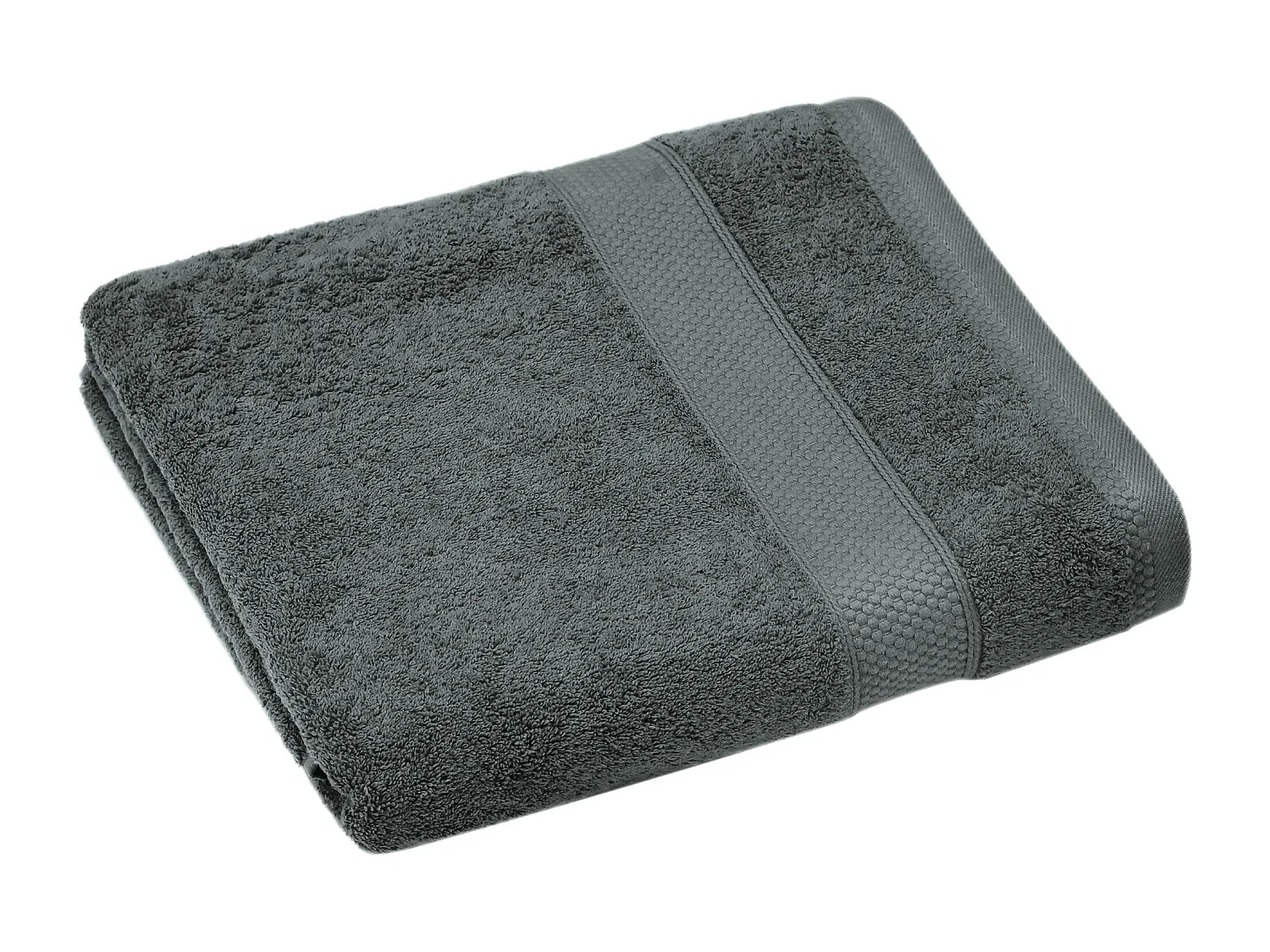 Drap de douche coton 550 g/m2 70x130 cm NAÏA gris Anthracite
