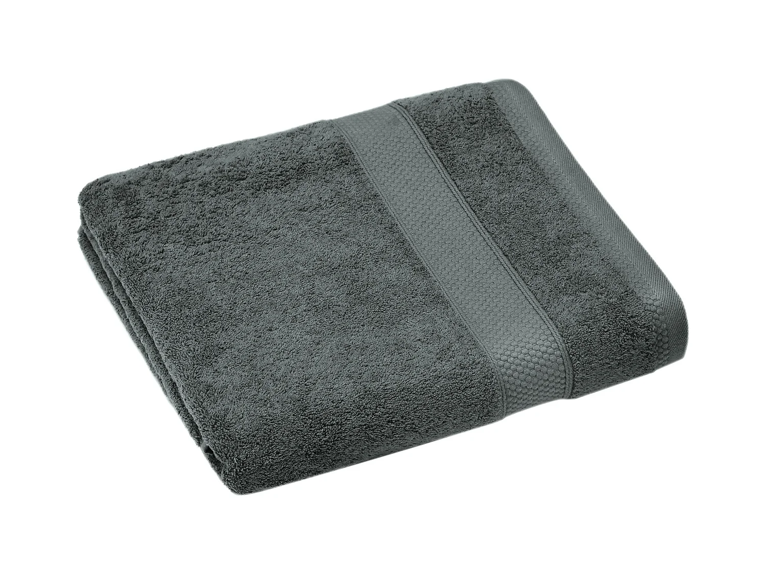 Drap de douche coton 550 g/m2 70x130 cm NAÏA gris Anthracite