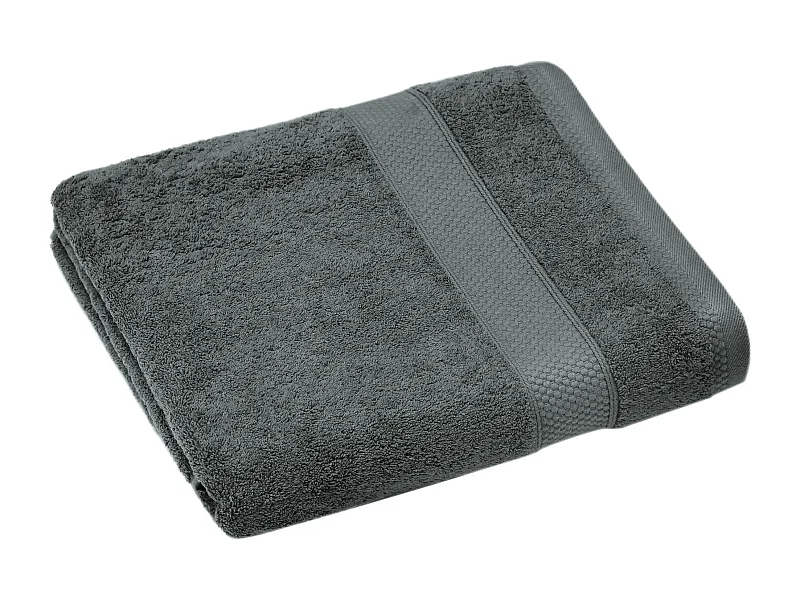 Drap de douche coton 550 g/m2 70x130 cm NAÏA gris Anthracite