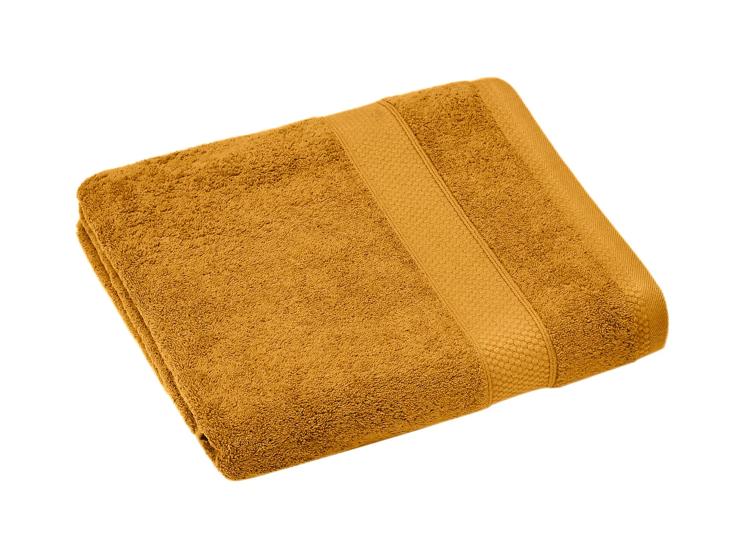 Drap de douche coton 550 g/m2 70x130 cm NAÏA jaune Curry