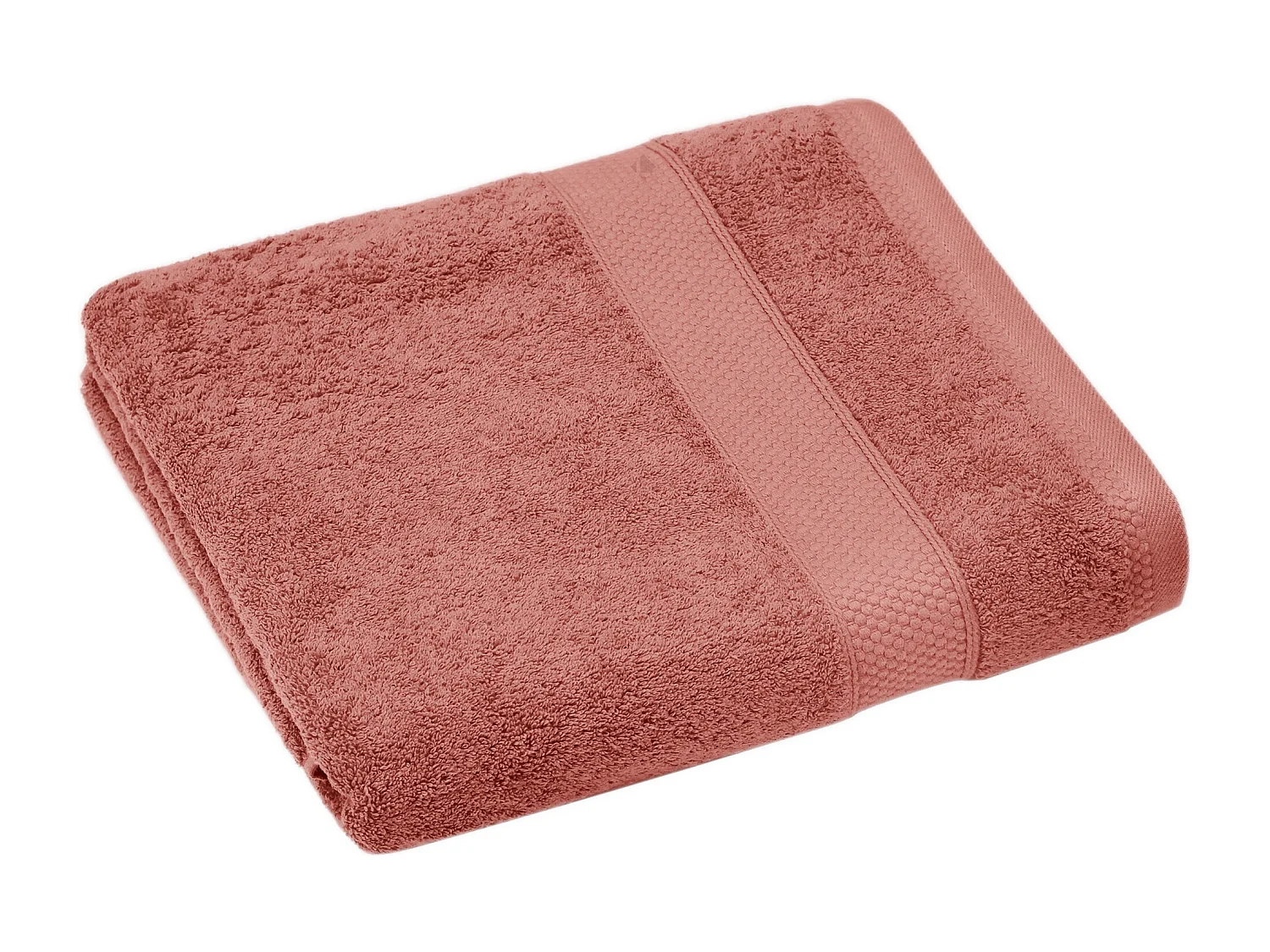 Drap de douche coton 550 g/m2 70x130 cm NAÏA rose Pêche
