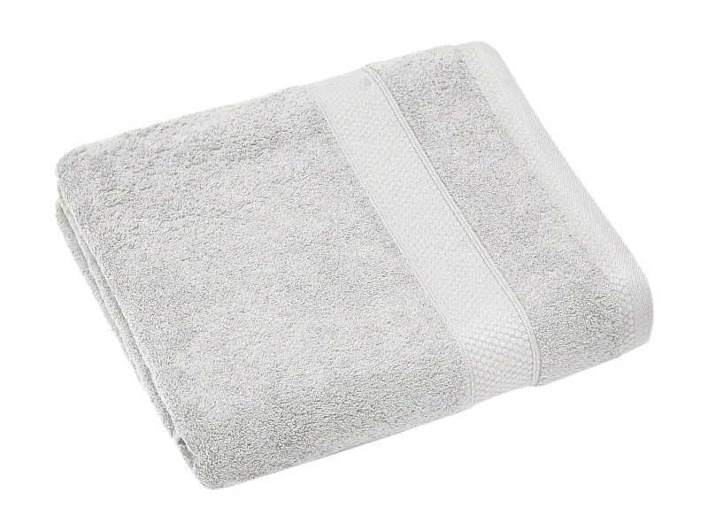 Drap de bain coton 550 g/m2 95x140 cm collection NAÏA blanc Craie