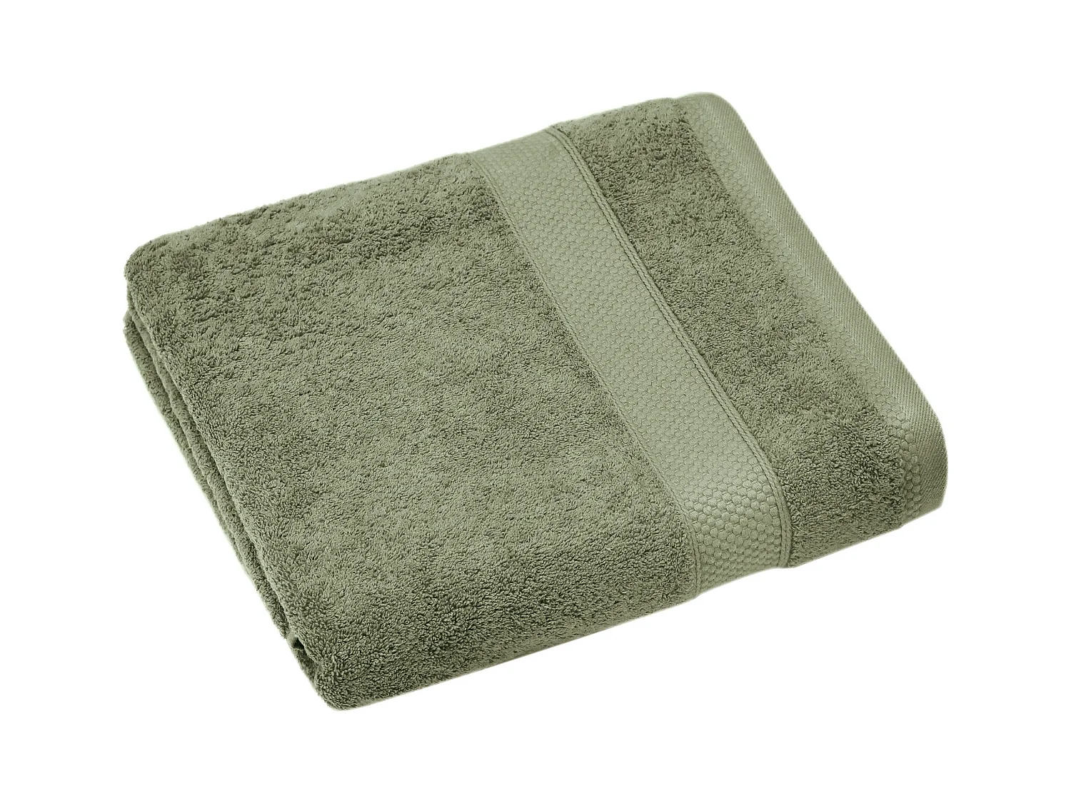 Drap de bain coton 550 g/m2 95x140 cm collection NAÏA vert Olive